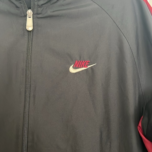 VINTAGE 90s/00s NIKE SWOOSH LOGO WINDBREAKER JACKET BLACK - Picture 2 of 4